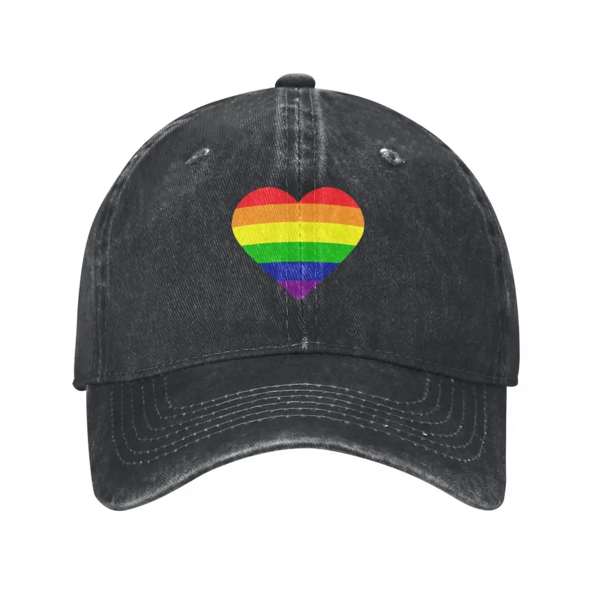 Streetwear Brand Heart - Cappello da baseball con bandiera Pride
