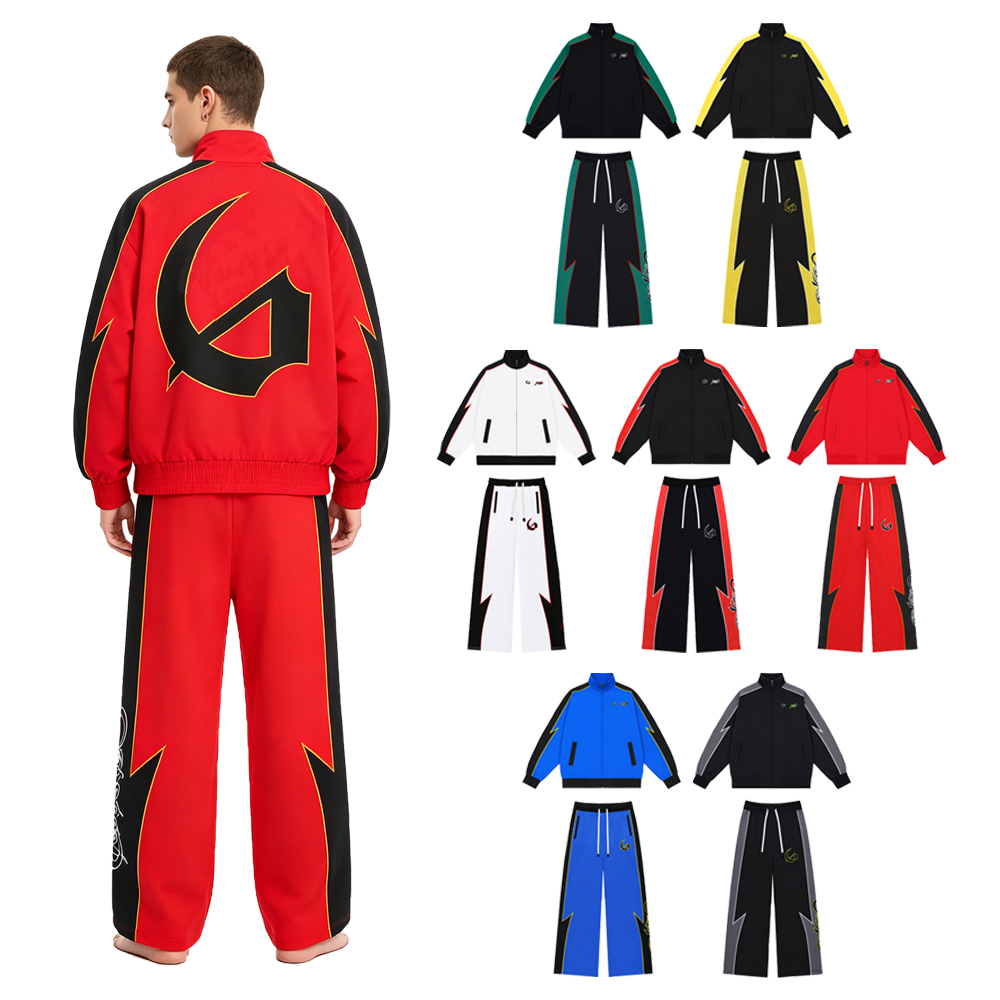 Streetwear Zipper - Completi Sportivi da Uomo Y2K Streetwear,