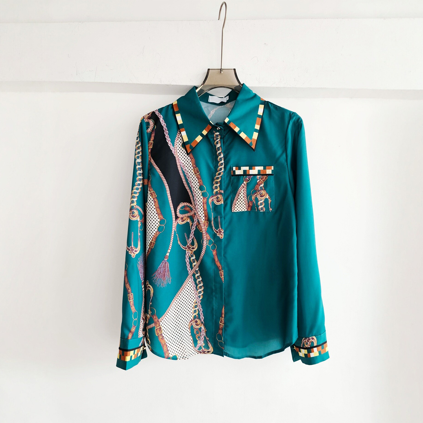 French Streetwear Brand - Camicia da Donna Stile Francese, Manica