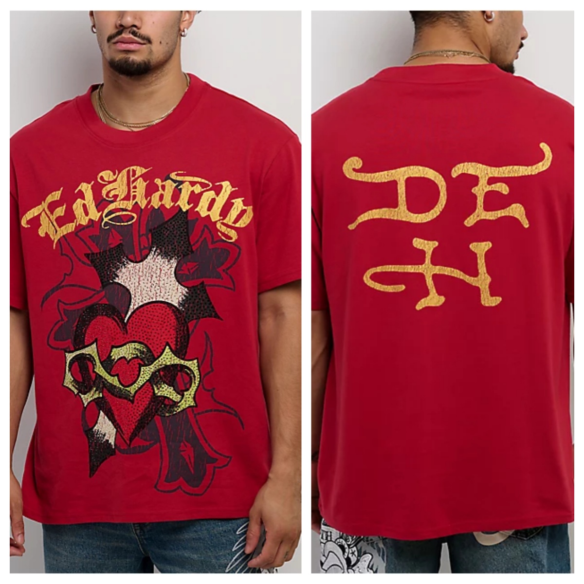 Streetwear Brand Heart - T-Shirt con Grafica del Sacro Cuore