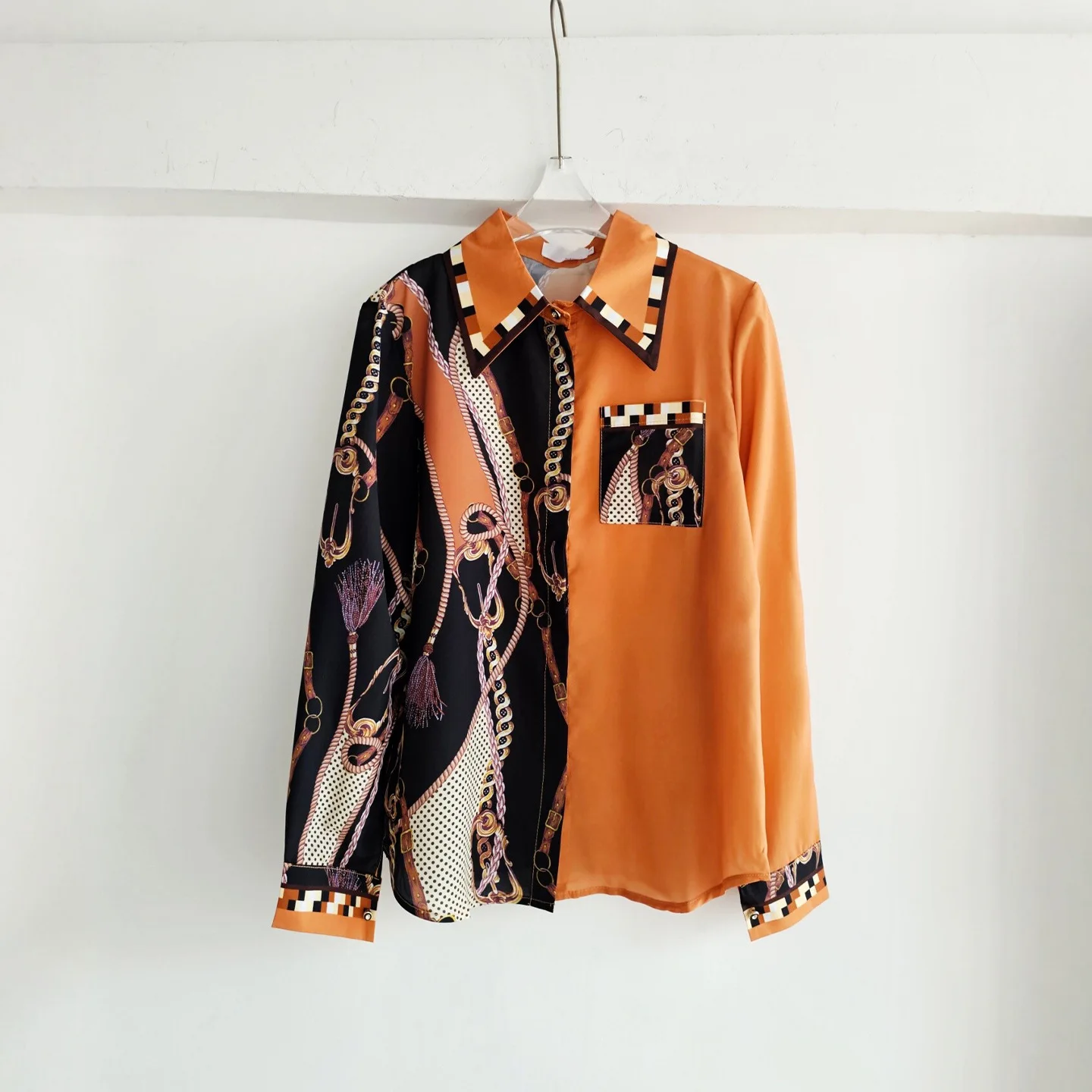 French Streetwear Brand - Camicia da Donna Stile Francese, Manica