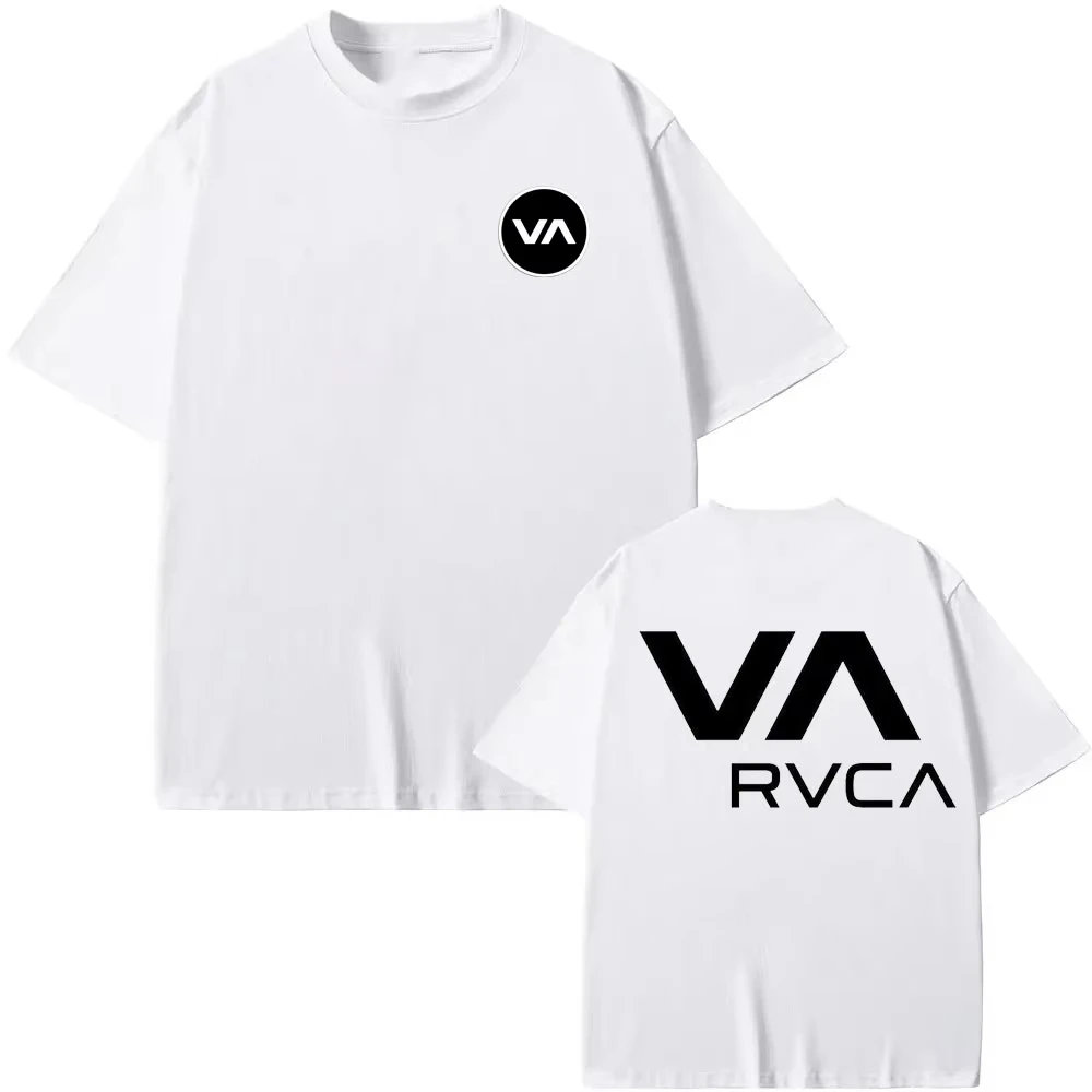Streetwear Brand Shirts - T-shirt RVCA Nera Estiva in Cotone