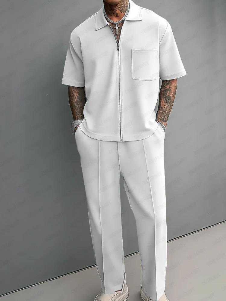 Streetwear Zipper - Completo da Uomo 2 Pezzi: Polo
