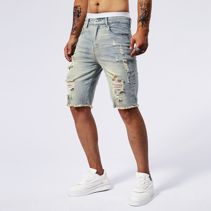 Pantaloncini di jeans strappat - Streetwear Brand China recensione e prezzo
