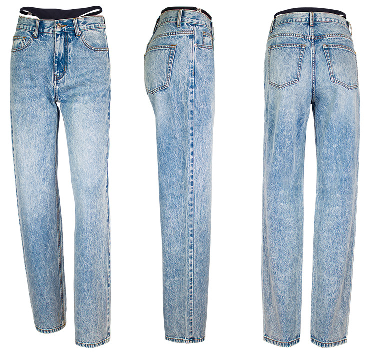 Jeans dritti con cuciture fint - Streetwear Outfit Brand recensione e prezzo